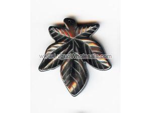 Hematite Charms Maple Leaf